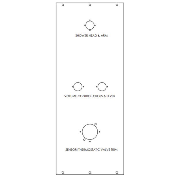 Brizo Blank Skinny Shower Panel - Custom Hole Drill