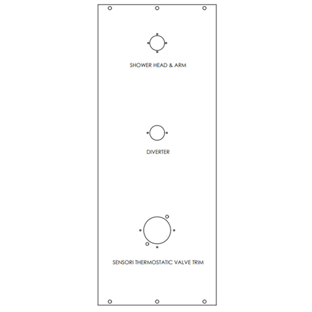 Brizo Blank Skinny Shower Panel - Custom Hole Drill