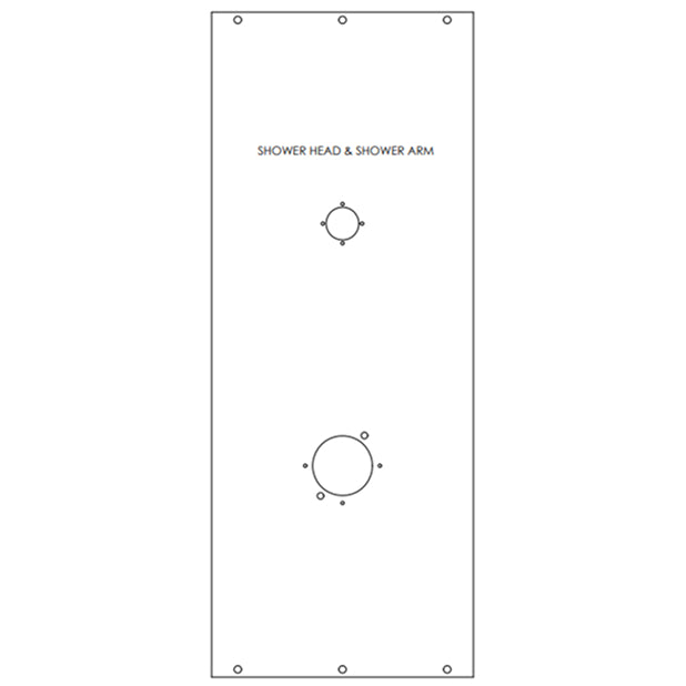 Brizo Blank Skinny Shower Panel - Custom Hole Drill